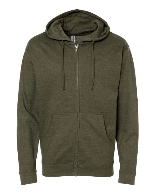 Unisex Midweight Full-Zip Hooded Sweatshirt