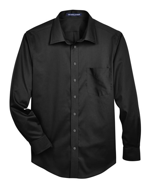 Men's Crown Collection® Solid Stretch Twill Woven Dress Shirt