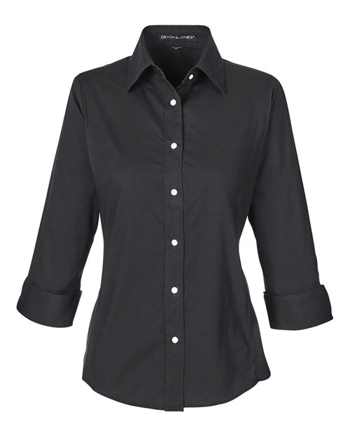Women's Perfect Fit™ Three-Quarter Sleeve Stretch Poplin Dress Shirt