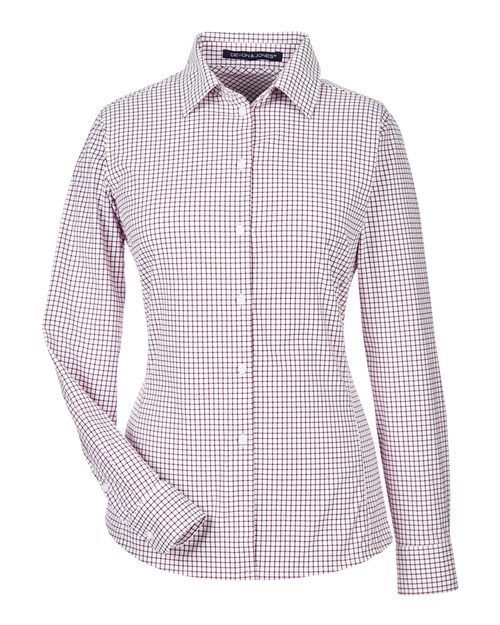 Women's CrownLux Performance® Micro Windowpane Woven Dress Shirt