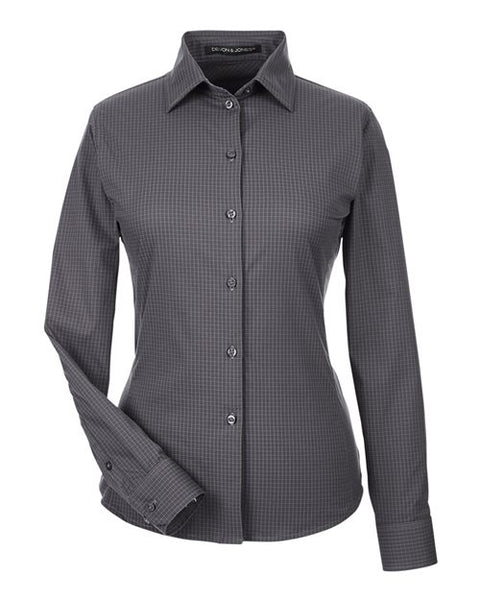 Women's CrownLux Performance® Tonal Mini Check Woven Dress Shirt